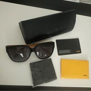 Fendi Black and Gold Sunglasses